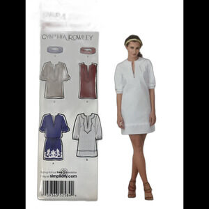 Vintage Simplicity Pattern 2584 Sizes 4 6 8 10 12 Tunic Dress Headband Uncut